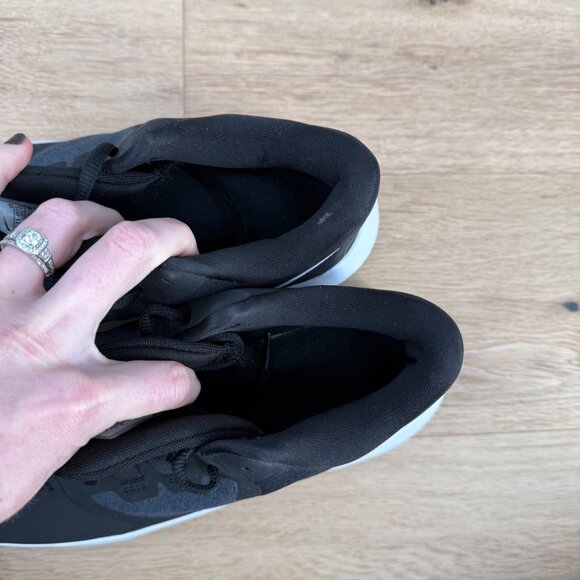 Nike Mens Air Precision II Basketball Shoe Size 10.5 Black White High Top AQ3521 - Picture 7 of 13